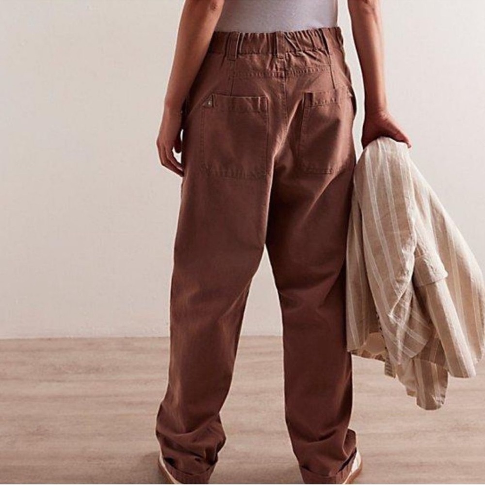 Free People WE THE FREE:”Hayden” Painter Pants in Brownie NWT - Picture 2 of 5